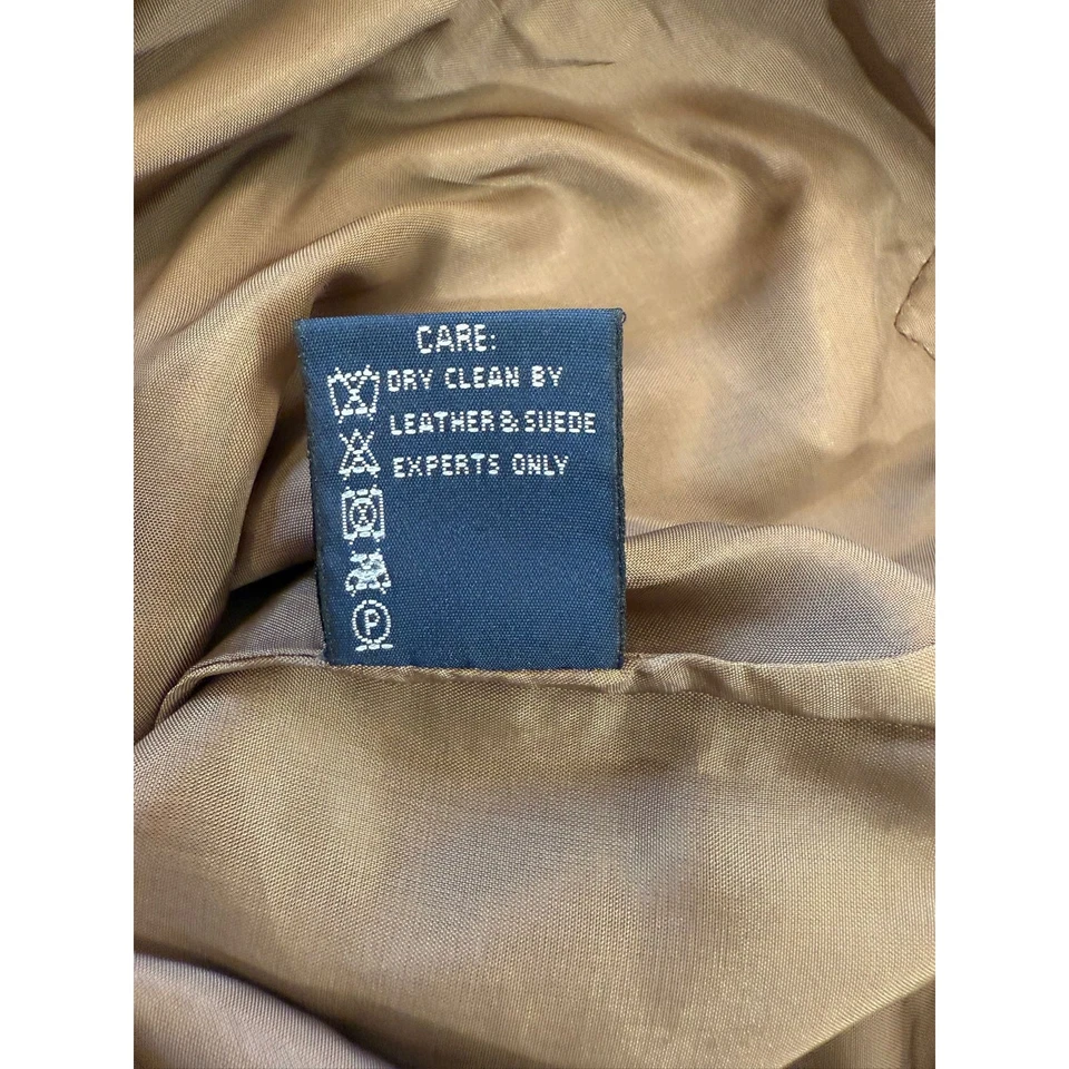 Ralph Lauren Women’s Suede Leather Pants 10 Brown Bootcut Flare Y2K Vintage. - Image 4 of 4