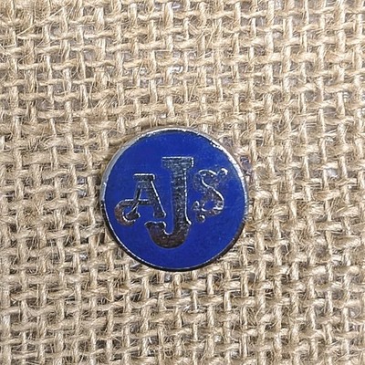 AJS Motorcycles Enamel Badge Albert John Stevens Badge Motorbikes Vintage