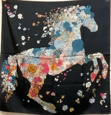 Designer Style, Elegant 90cm, 35inch Square Printed Head Neck Scarf Men Woman