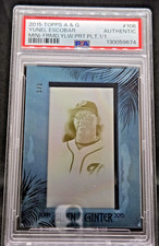 2015 Allen & Ginters Framed Printing Plate Mini Yello 1/1 Yunel Escobar PSA Auth