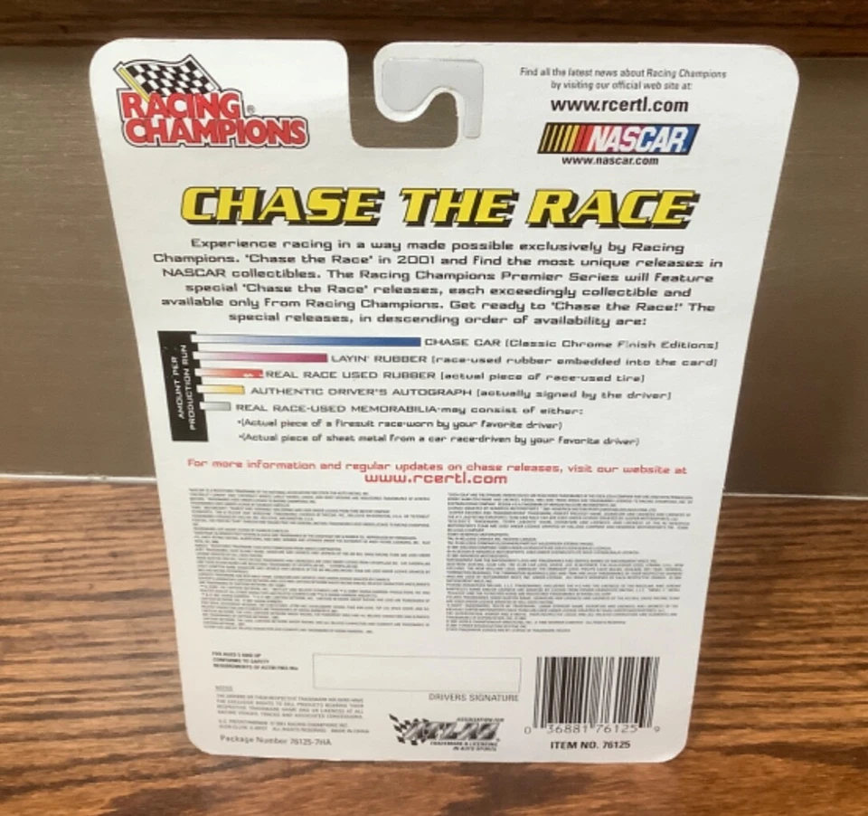 Racing Champions Premier 2001 NASCAR #12 Jeremy Mayfield-Mobil 1 Chrome Car 1:64 - Image 2 of 4