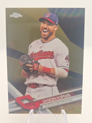2017 Topps Chrome Baseball Cleveland Jason Kipnis Gold Wave Refractor /50