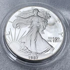 1987 1 oz .999 Fine Silver American Eagle Proof Coin w/ OGP & CoA [C3]