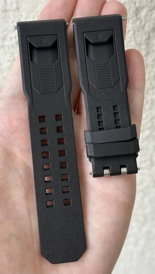 Jaeger LeCoultre 25mm x 22mm Black Rubber Watch Strap Band New Authentic OEM - Image 3 of 4