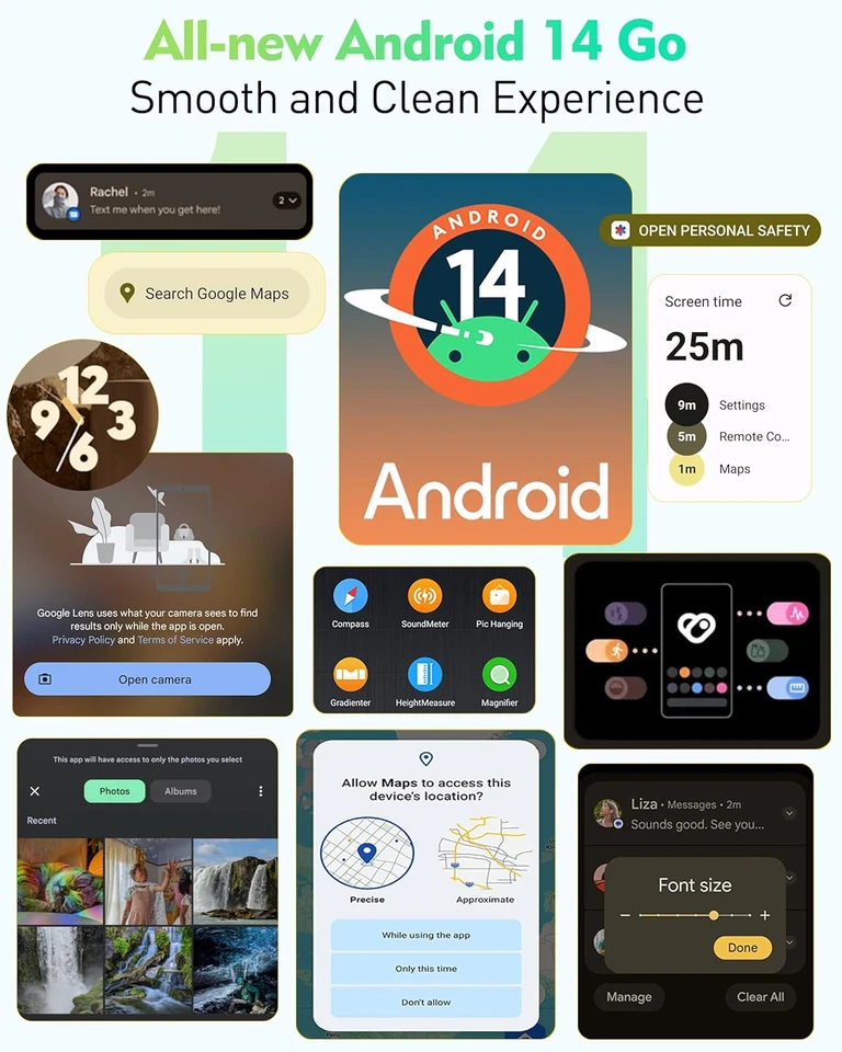 Note 19 Smartphone, 6GB RAM+64GB ROM/SD-512GB Android 14 Cellulari, 6.56" HD+, F - Immagine 3 di 4