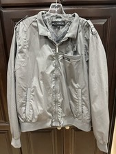 Vintage MEMBERS ONLY Iconic Racer Jacket Mens Gray 80's XL