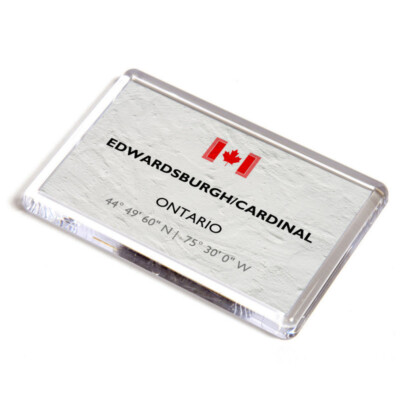 FRIDGE MAGNET - Edwardsburgh/Cardinal - Ontario - Canada - Lat/Long