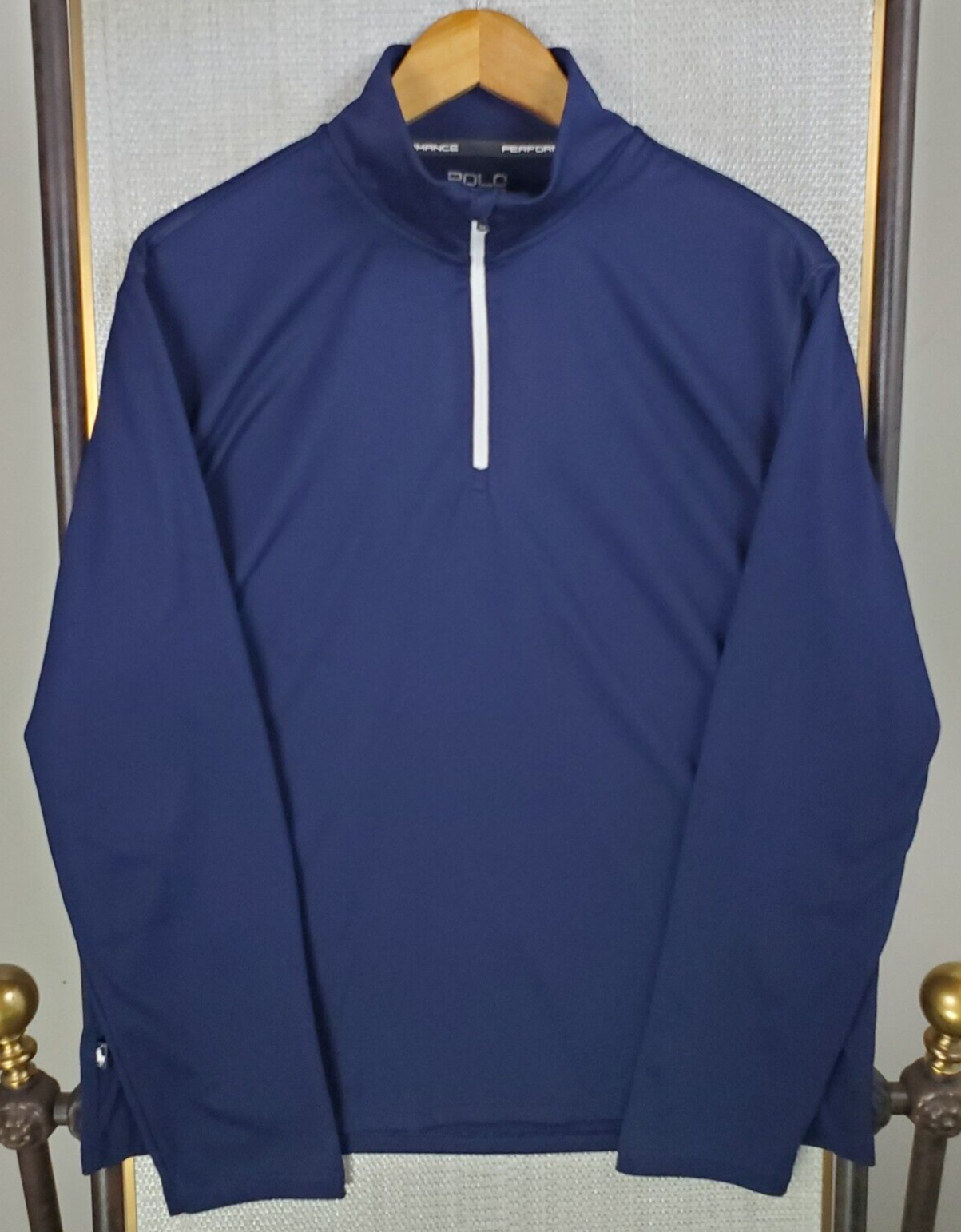 PONY POLO SPORT Taglia Large Uomo Performance 1 4 Zip Windshirt Golf Ralph Lauren Blu