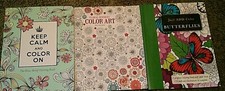 Floral Wonders Color Art For Everyone Adult Coloring book LOT 3 home school wint