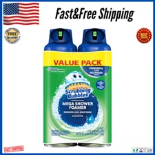 Scrubbing Bubbles Mega Shower Foamer Aerosol, Tough Foaming Bathroom (Pack of 2)
