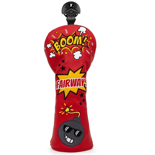 Bomb Premium Golf Legno Copricapo Rosso Golf Driver Fairway Legno Ibrido Club Cover - Foto 10 di 14