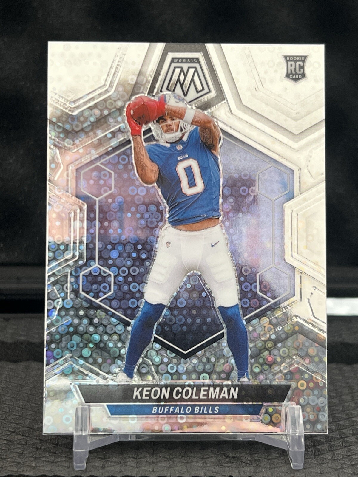 2024 Panini Mosaic Keon Coleman RC Silver No Huddle Prizm #333 Buffalo Bills RC