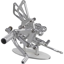 Silver CNC Rearset Foot pegs Rear set For Kawasaki Ninja ZX9R 94-97 ZX6R 95-97