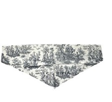 Waverly Country Rustic Life Black Cream Toile Ascot Valance 52 x 22 Lined