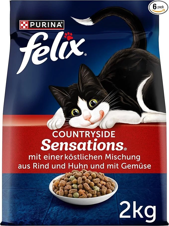 Countryside Sensations Katzenfutter trocken, mit Rind und Huhn, 6er Pack - Bild 2 von 3