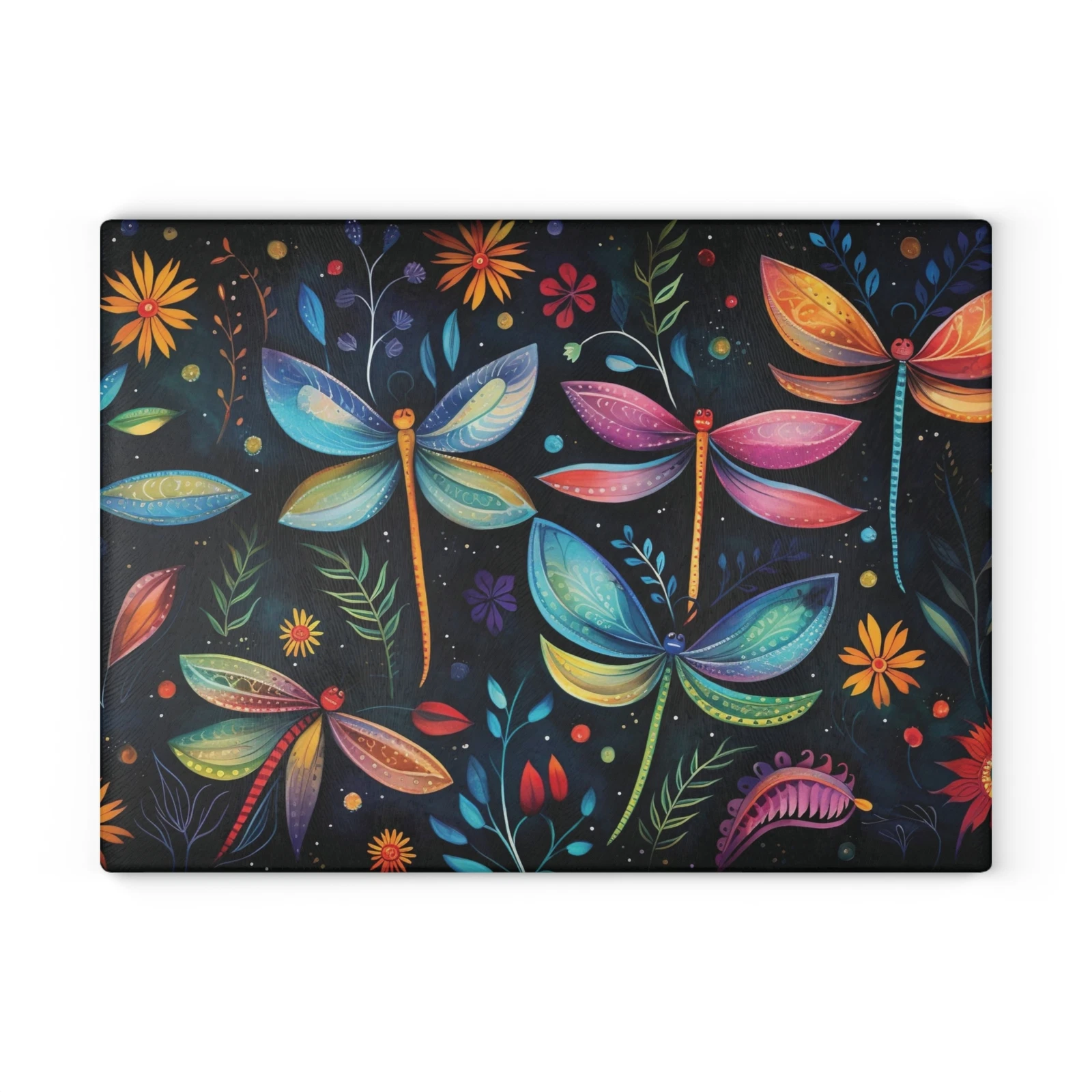 Whimsical Dragonflies Tempered Glass Cutting Board - Vibrant Kitchen Decor
Opens in a new window or