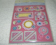 Miss Elizabeth's - Dimensional Glitter Stickers - Baby Girl Theme - New Package