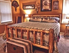 Rustic Log Bed ready to assemble! MOST SOLD on Ebay!   #1 Seller!  MOST SOLD!!