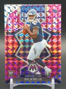 2022 Panini Mosaic Football #302 Malik Willis RC Pink Camo Prizm Tennessee Titan