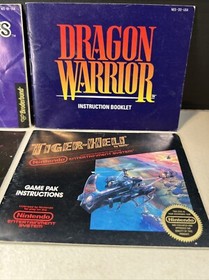Dragon Warrior Excitebike Tiger Heli Deadly Towers NES Instruction Manuals Only