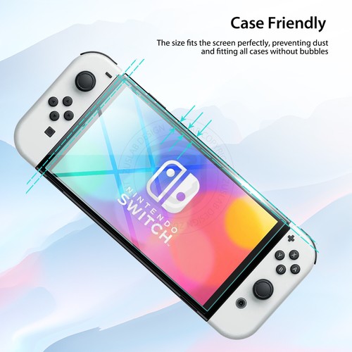 For Nintendo Switch 2/1/OLED Model ZUSLAB Tempered Glass Screen Protector X2 - Picture 5 of 10