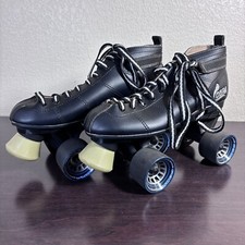 Cobra Roller Derby Skates Mens Size 8 Black Lace Up Power Formula Speed Wheels
