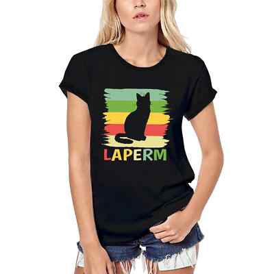 Damen Grafik T-Shirt aus Biobaumwolle Rasse der Laperm-Katze   Laperm Cat Breed