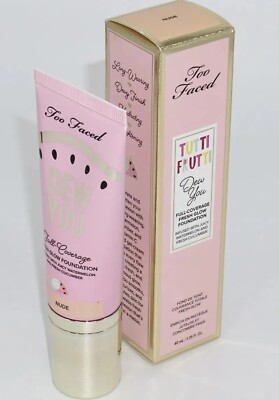 Too Faced NUDE Tutti Fruitti Dew You Full Coverage Fresh Glow Foundation 1.35 oz