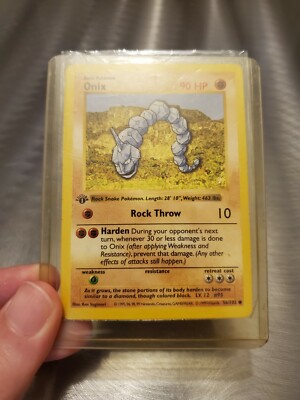 1999 Pokemon First Edition Shadowless Base Set Onix 56/102 - Excellent Condition | eBay 1999 Pokemon First Edition Shadowless Base Set Onix 56/102 - Excellent Condition | eBay