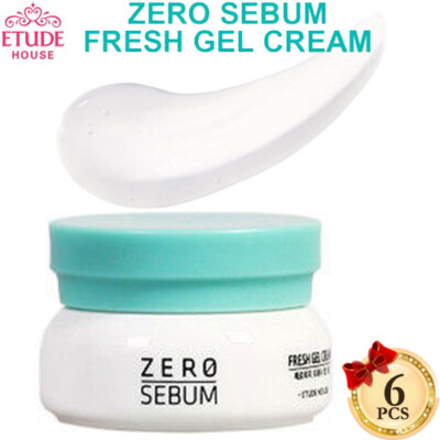 ETUDE HOUSE Zero Sebum Fresh Gel Creme 10m x 6 Stück ölfreie Feuchtigkeitscre...