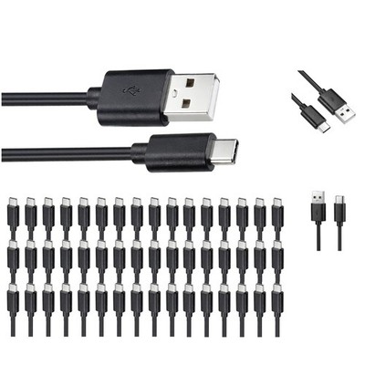 Bulk 50-Pack 3.3ft USB C Cables - High-Speed Charging for Android Devices
