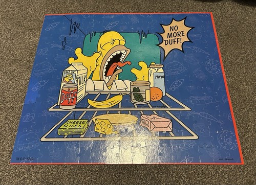 The Simpsons Puzzle Jigsaw 200 Pieces Double Sided Homer in Fridge 19”x22” 1998 - Picture 5 of 6