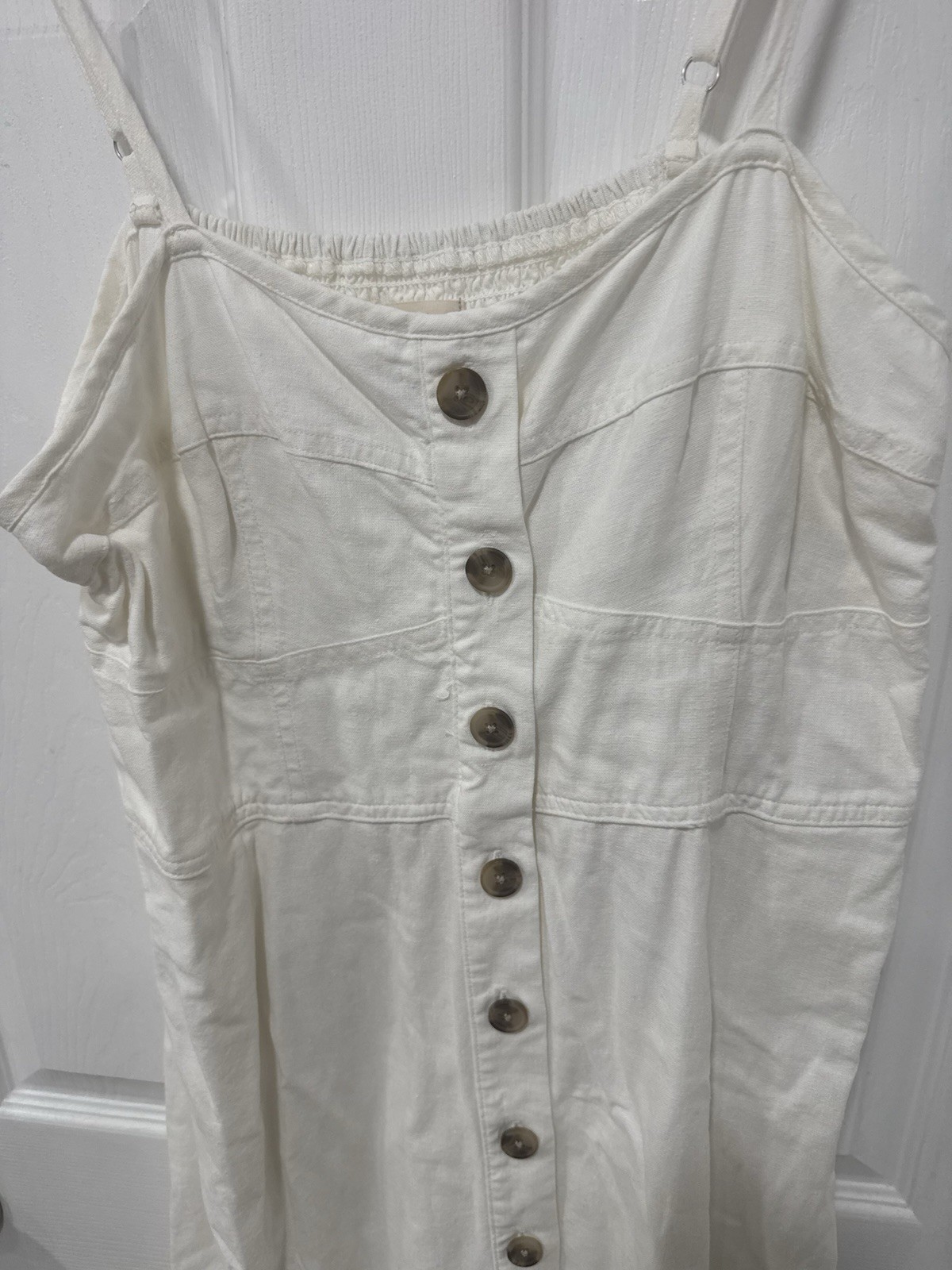 Universal Thread White Button Front Midi Dress Wo… - image 2