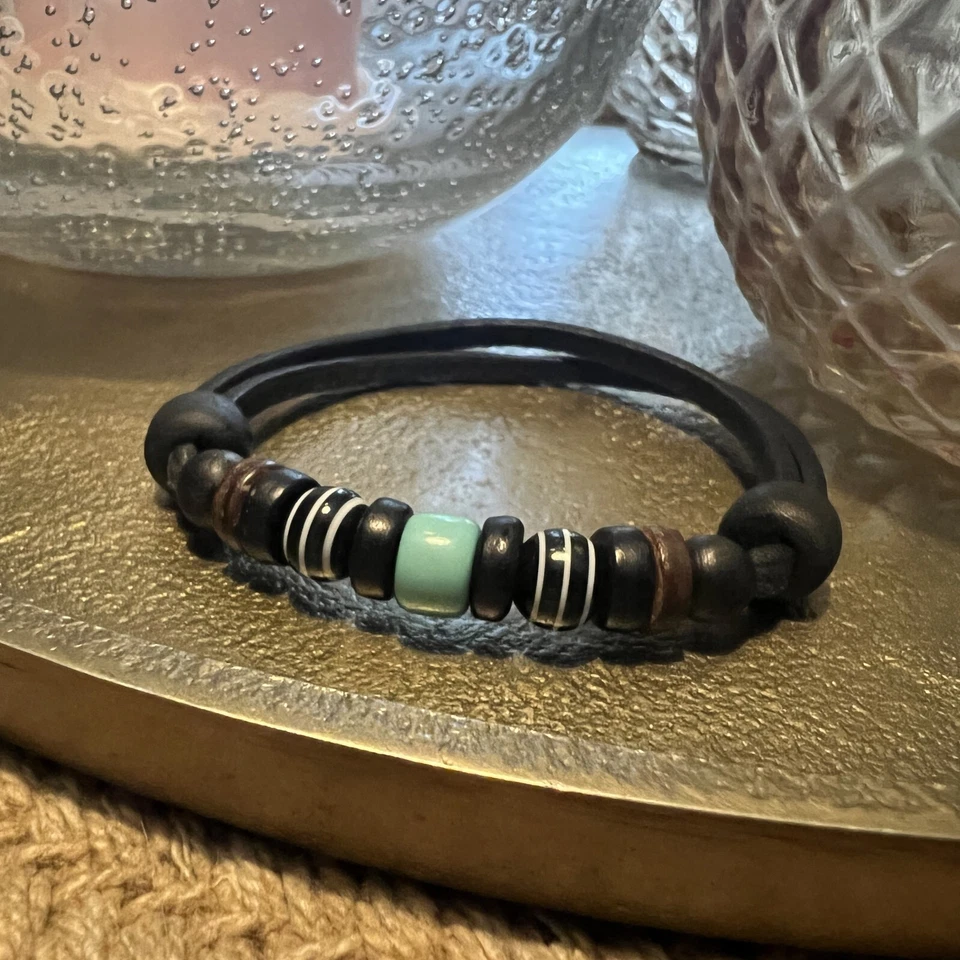 Surferarmband Lederarmband Herrenarmband Damenarmband Surfschmuck Armband Surfer - Bild 3 von 4