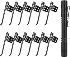 20 Pieces Replacement Flashlight Clip for Removable Accessories, Black 