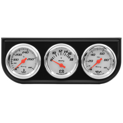 Fits 1-1/2 Dia Triple Gauge Set W/black Panel