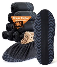 X-Large 100 Pcs Shoe Covers Disposable Non-Slip,Shoe Covers for Indoors Reusable