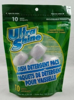 Ultra Shine Dishwasher Detergent Fresh Pods Clean Dishes 10 PODS