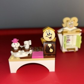 LEGO Disney Beauty & Beast MINIFIGURE LOT Cogsworth Wardrobe Mrs Potts & Chip