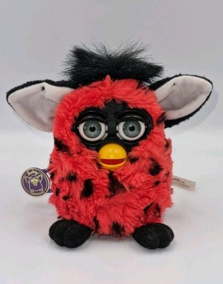 Furby Original Ladybug Vintage 1999 rot/schwarz interaktives Haustierspielzeug Tiger getestet 