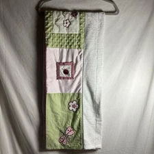 Kids Line Kidsline Ladybug Dragonfly Flower Nursery Valance Pink Black Green