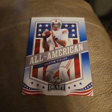 Justin Fields 2021 Leaf Draft All-American  #49 Ohio St Bears RC Rookie