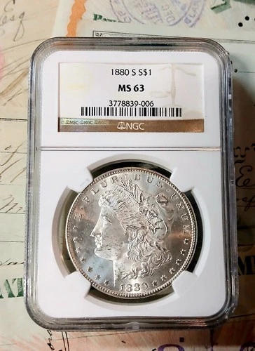 1880-S Morgan Silver Dollar $1  NGC MS 63