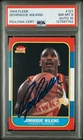 1986 Fleer #121 Dominique Wilkins Autograph PSA 8 Auto 10 Gem Mint - Low Pop
