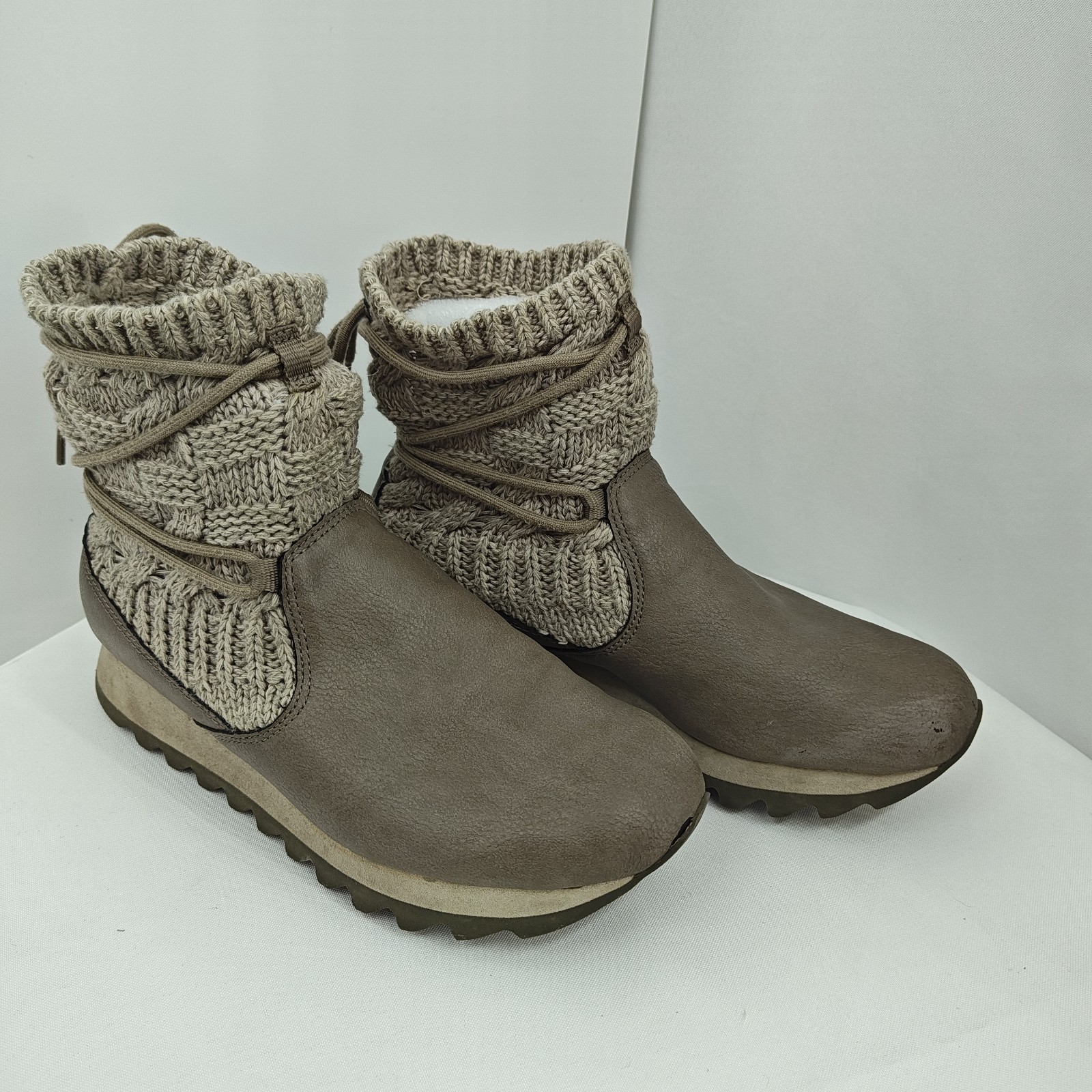 Stivali da neve Merrell Alpine pull on in maglia grigia da donna taglia 8