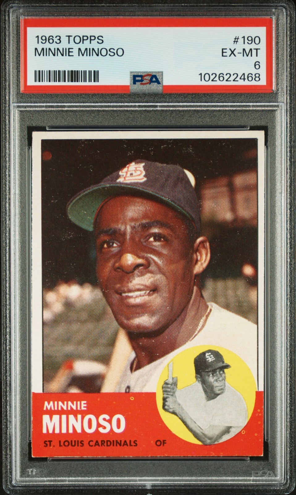 1963 Topps Minnie Minoso #190 HOF Graded PSA 6 EX