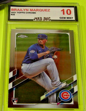 BRAILYN MARQUEZ Rookie****2021 TOPPS CHROME #26--Gem MINT 10***CUBS***Mad DOG