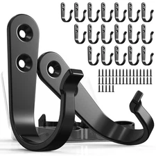 20PCS Wall Hooks for Hanging, Metal Wall Hooks for Coats, Coat Hooks for Wall