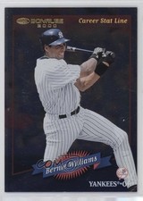 2001 Donruss 2000 Retroactive Stat Line Career 87/241 Bernie Williams #44 g4k
