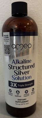 Ameo Life Alkaline Structured Silver Solution 3X Triple Strength 16oz